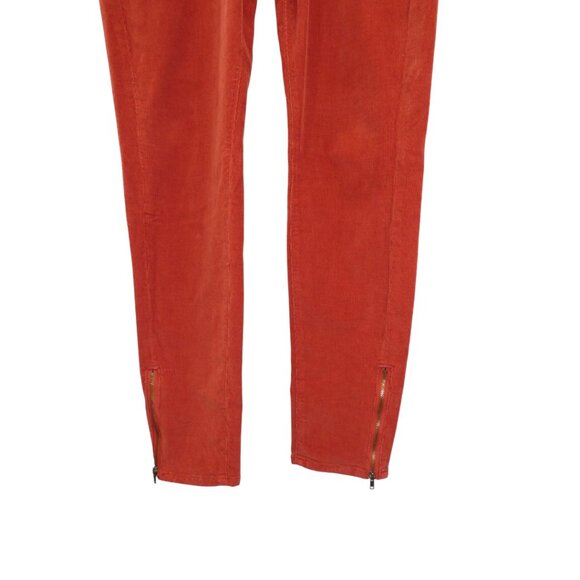 Lucky Brand Lolita Skinny Corduroy Pants Rust Red Stretch Zip Ankle Size 10 - Picture 5 of 9